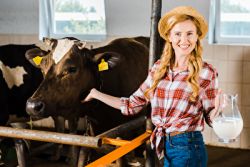 Milch auf dem Bauernhof